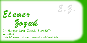 elemer zozuk business card